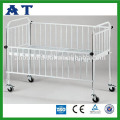 New baby bed stainless steel frame hospital baby bassinet